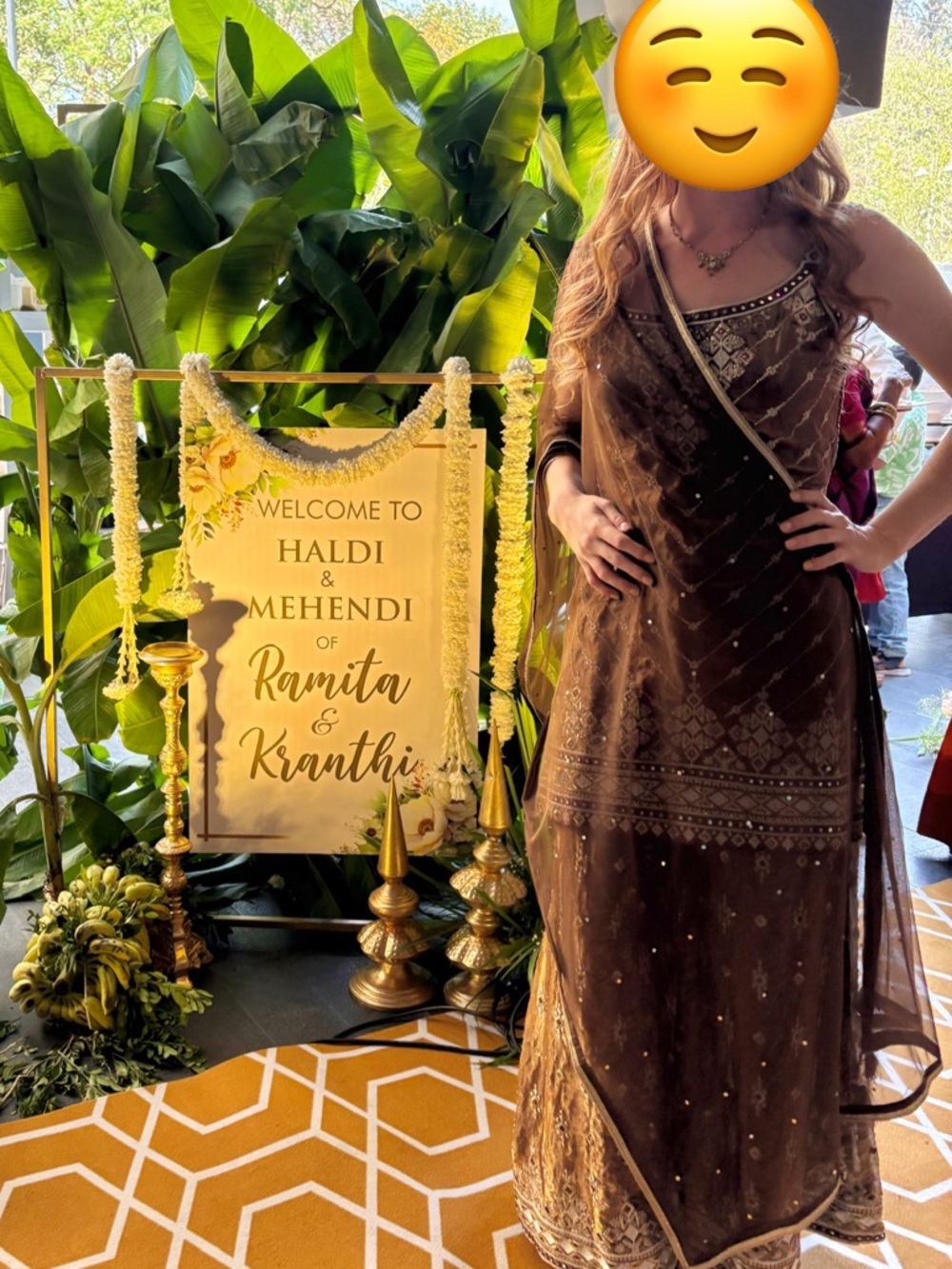 Embellished Brown and Gold Palazzo Salwar Suit for Indian Wedding